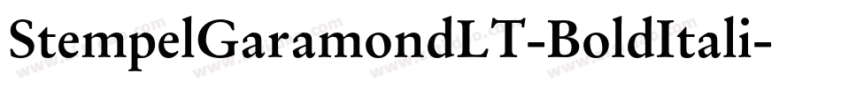 StempelGaramondLT-BoldItali字体转换