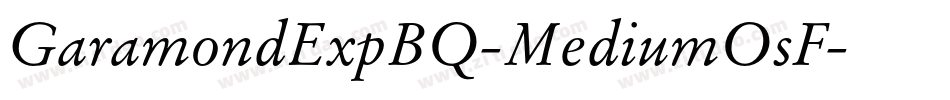 GaramondExpBQ-MediumOsF字体转换