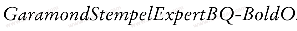 GaramondStempelExpertBQ-BoldOsF字体转换