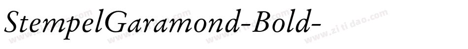 StempelGaramond-Bold字体转换