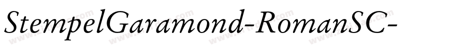 StempelGaramond-RomanSC字体转换