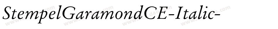 StempelGaramondCE-Italic字体转换