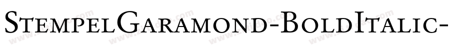 StempelGaramond-BoldItalic字体转换