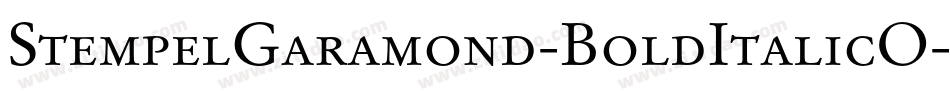 StempelGaramond-BoldItalicO字体转换