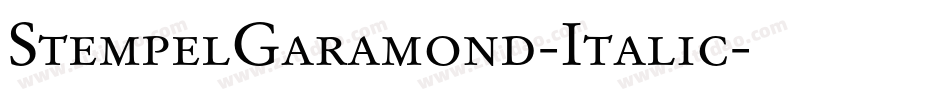 StempelGaramond-Italic字体转换