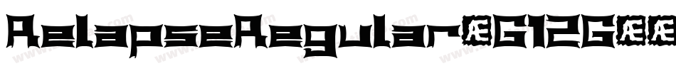 RelapseRegular-G12G字体转换