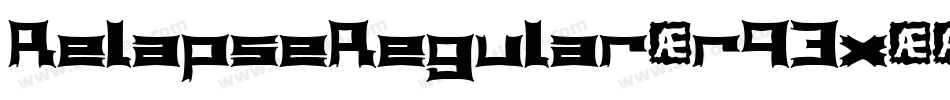 RelapseRegular-r93x字体转换