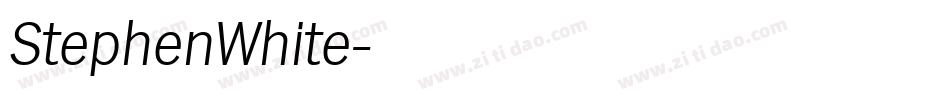 StephenWhite字体转换