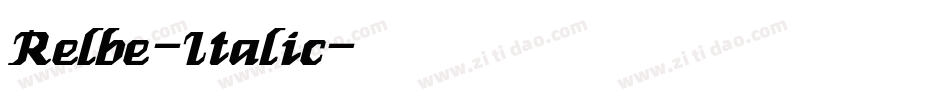 Relbe-Italic字体转换