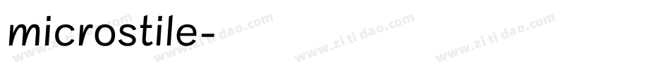 microstile字体转换