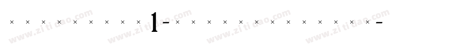 TriniteNo1-MediumWideTab字体转换