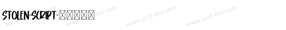 Stolen-Script字体转换