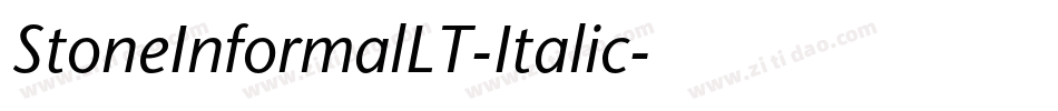 StoneInformalLT-Italic字体转换