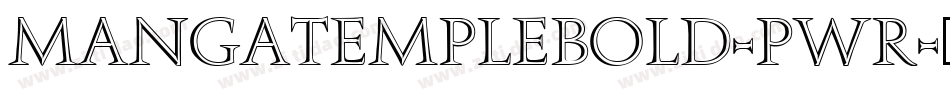 MangaTempleBold-pWr字体转换
