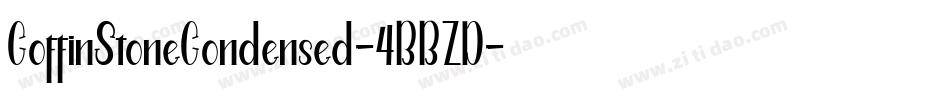 CoffinStoneCondensed-4BBZD字体转换