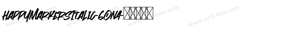HappyMarkersItalic-60nA字体转换