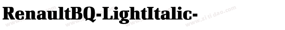 RenaultBQ-LightItalic字体转换