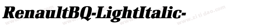 RenaultBQ-LightItalic字体转换
