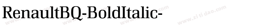 RenaultBQ-BoldItalic字体转换