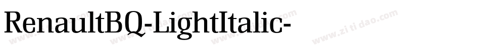 RenaultBQ-LightItalic字体转换