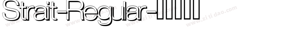 Strait-Regular字体转换