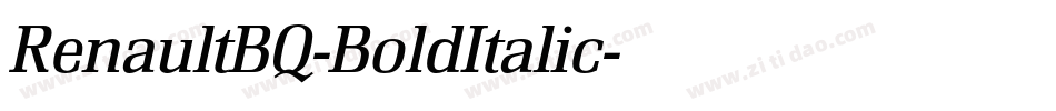 RenaultBQ-BoldItalic字体转换