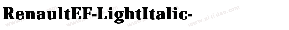RenaultEF-LightItalic字体转换