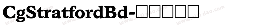 CgStratfordBd字体转换