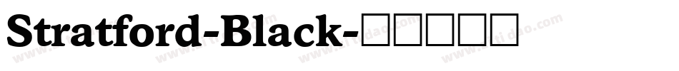 Stratford-Black字体转换