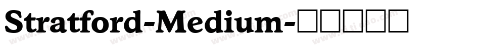 Stratford-Medium字体转换