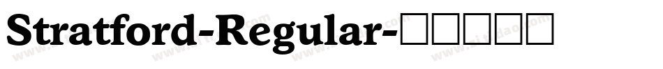 Stratford-Regular字体转换
