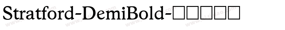 Stratford-DemiBold字体转换