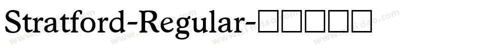 Stratford-Regular字体转换
