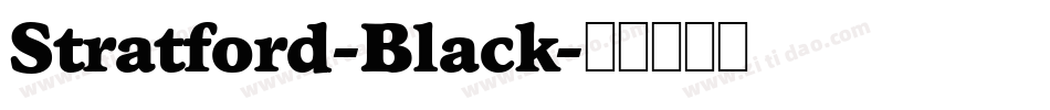 Stratford-Black字体转换