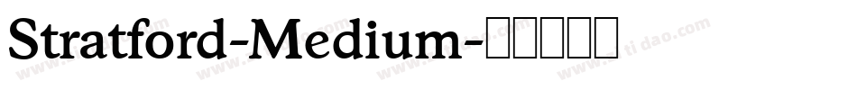 Stratford-Medium字体转换