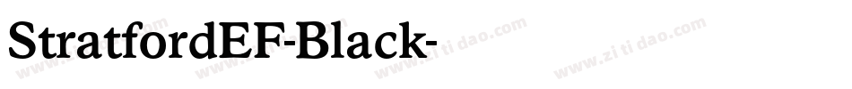 StratfordEF-Black字体转换