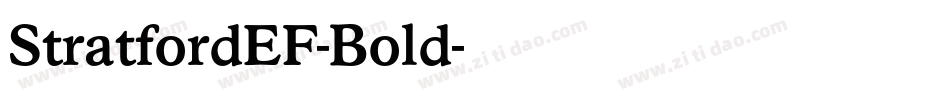 StratfordEF-Bold字体转换