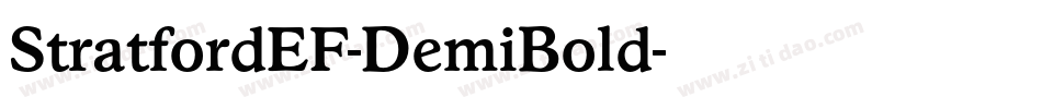 StratfordEF-DemiBold字体转换