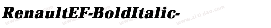 RenaultEF-BoldItalic字体转换
