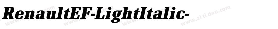 RenaultEF-LightItalic字体转换