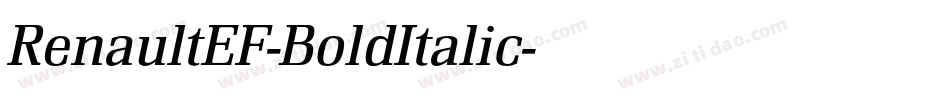 RenaultEF-BoldItalic字体转换