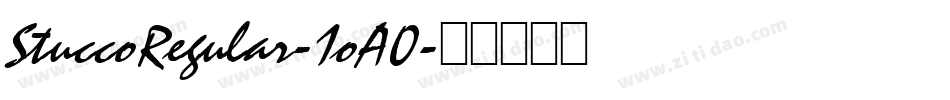 StuccoRegular-1oA0字体转换