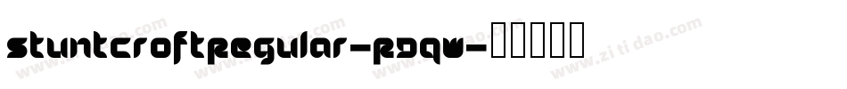 StuntcroftRegular-RDqW字体转换