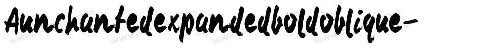 Aunchantedexpandedboldoblique-B00d字体转换
