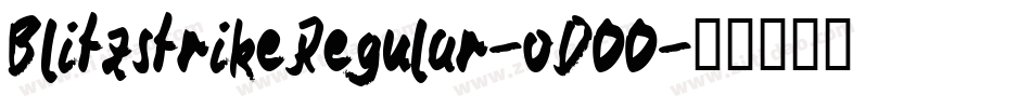 BlitzstrikeRegular-oD00字体转换