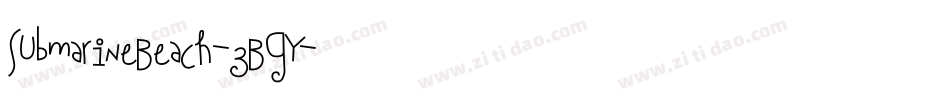 SubmarineBeach-3BGy字体转换