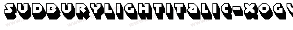 SudburyLightItalic-xoGV字体转换