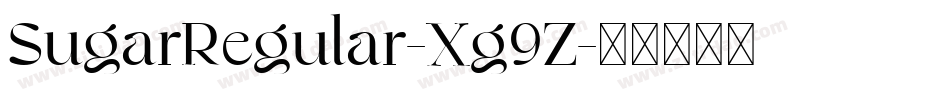 SugarRegular-Xg9Z字体转换
