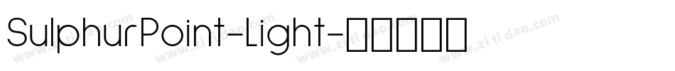 SulphurPoint-Light字体转换