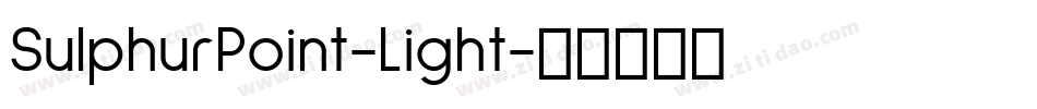 SulphurPoint-Light字体转换